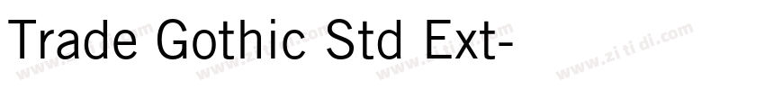 Trade Gothic Std Ext字体转换